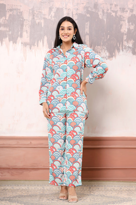 Shell print co-ord set