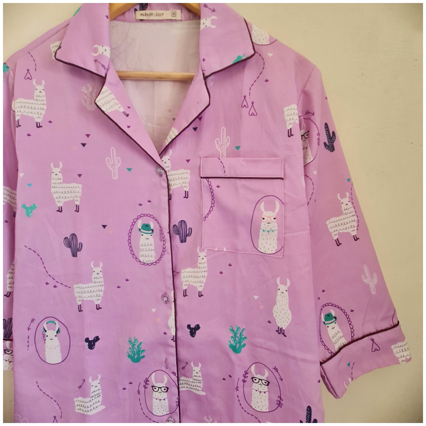 Lilac Llama print