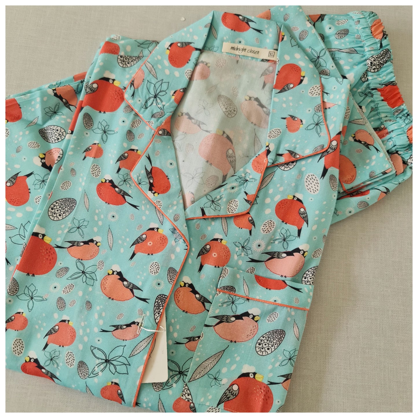 Orange bird pj set