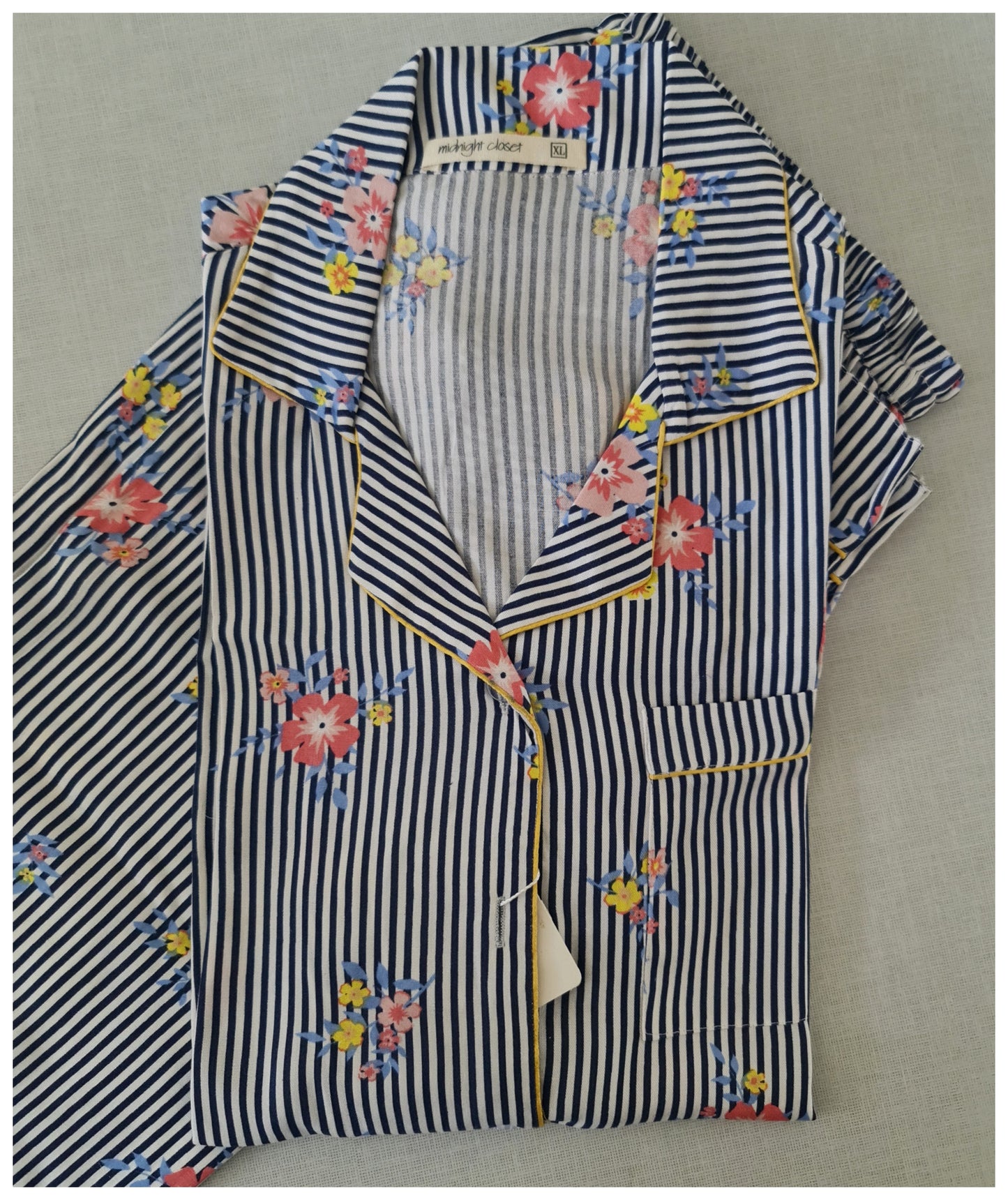 Floral striped pj set