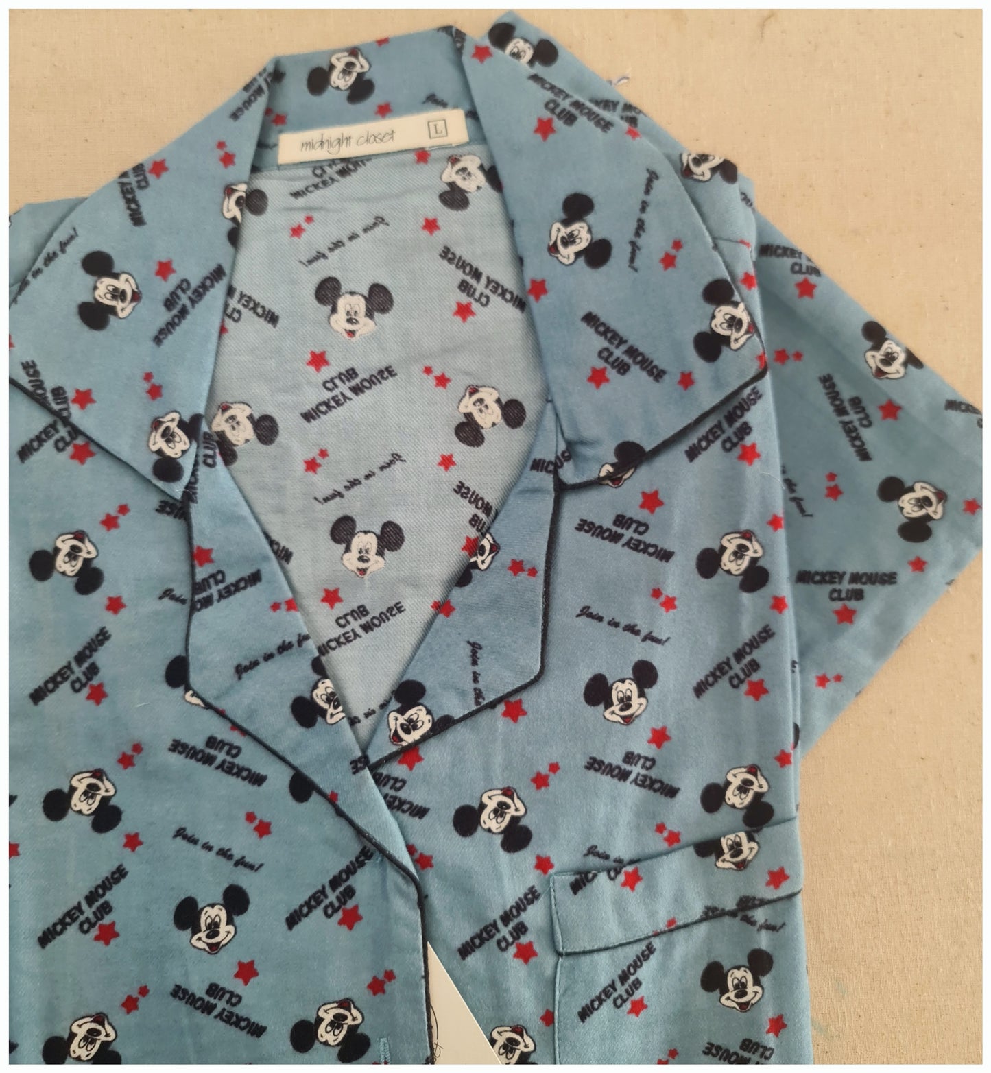 Blue mickey WARM pj set