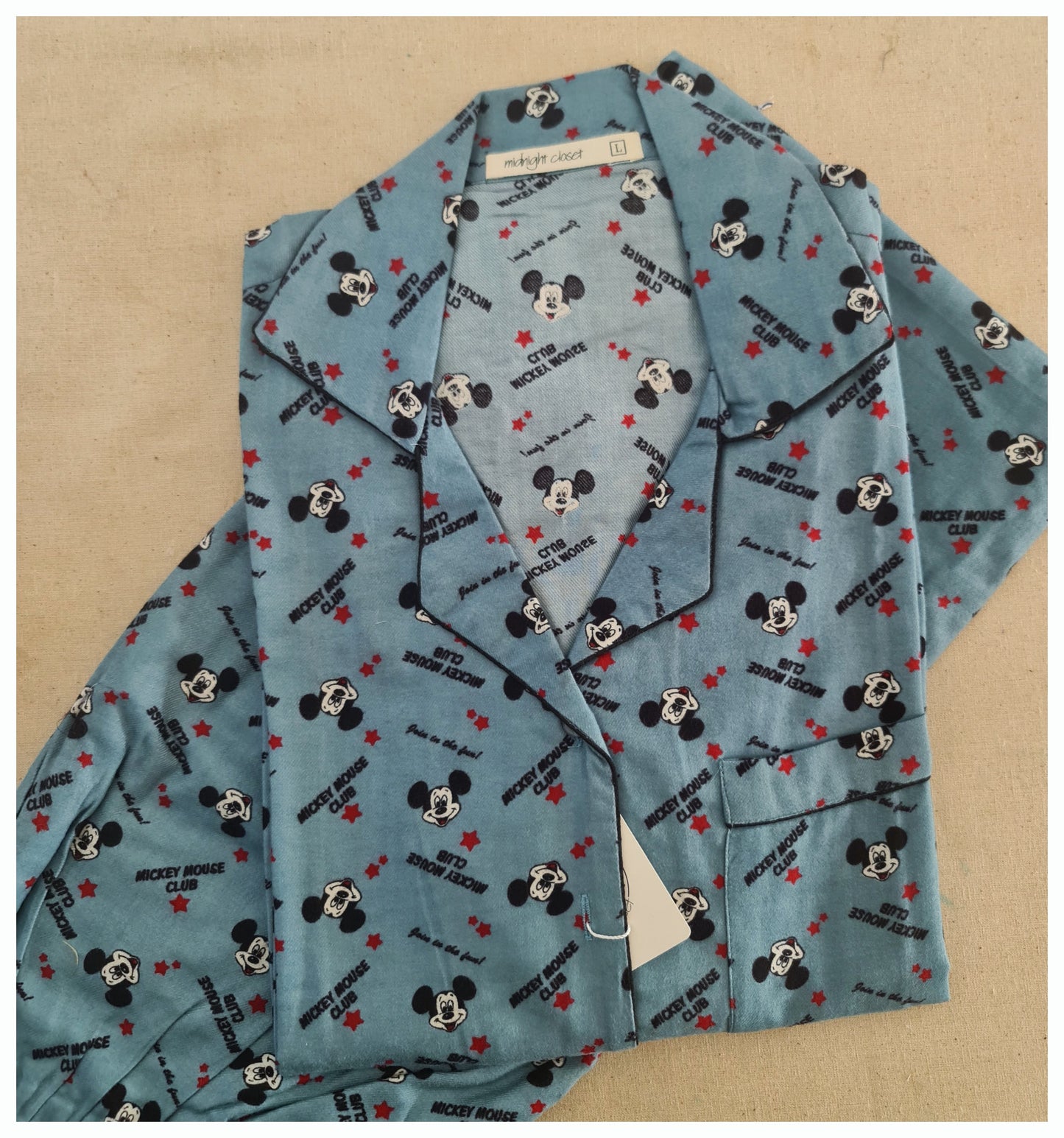 Blue mickey WARM pj set