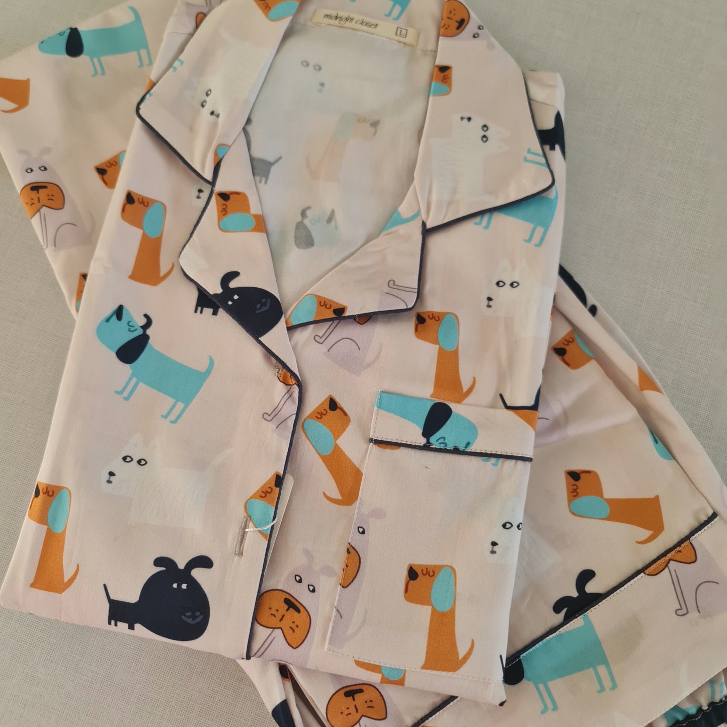 Beige dog pj set