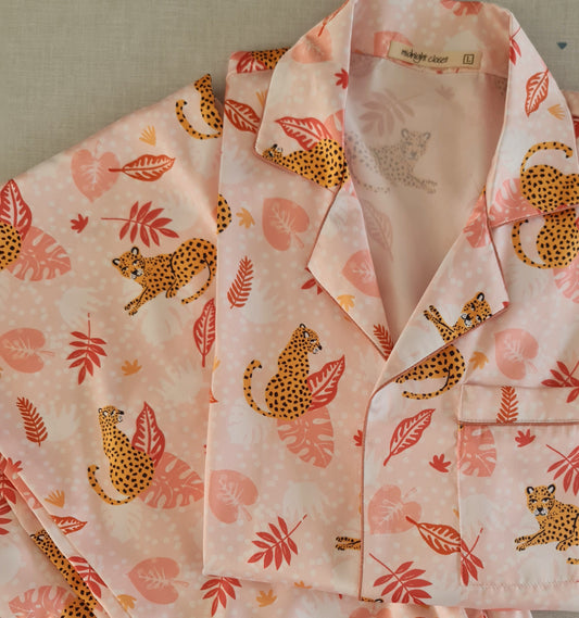 Pink bagheera satin pj set