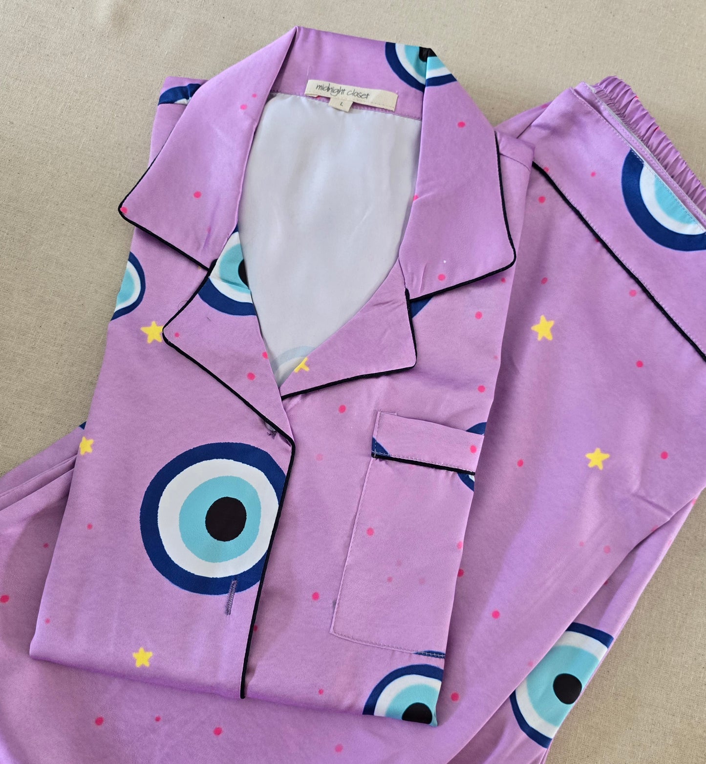 Purple evil eye pj set