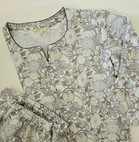 Linen floral loungewear set