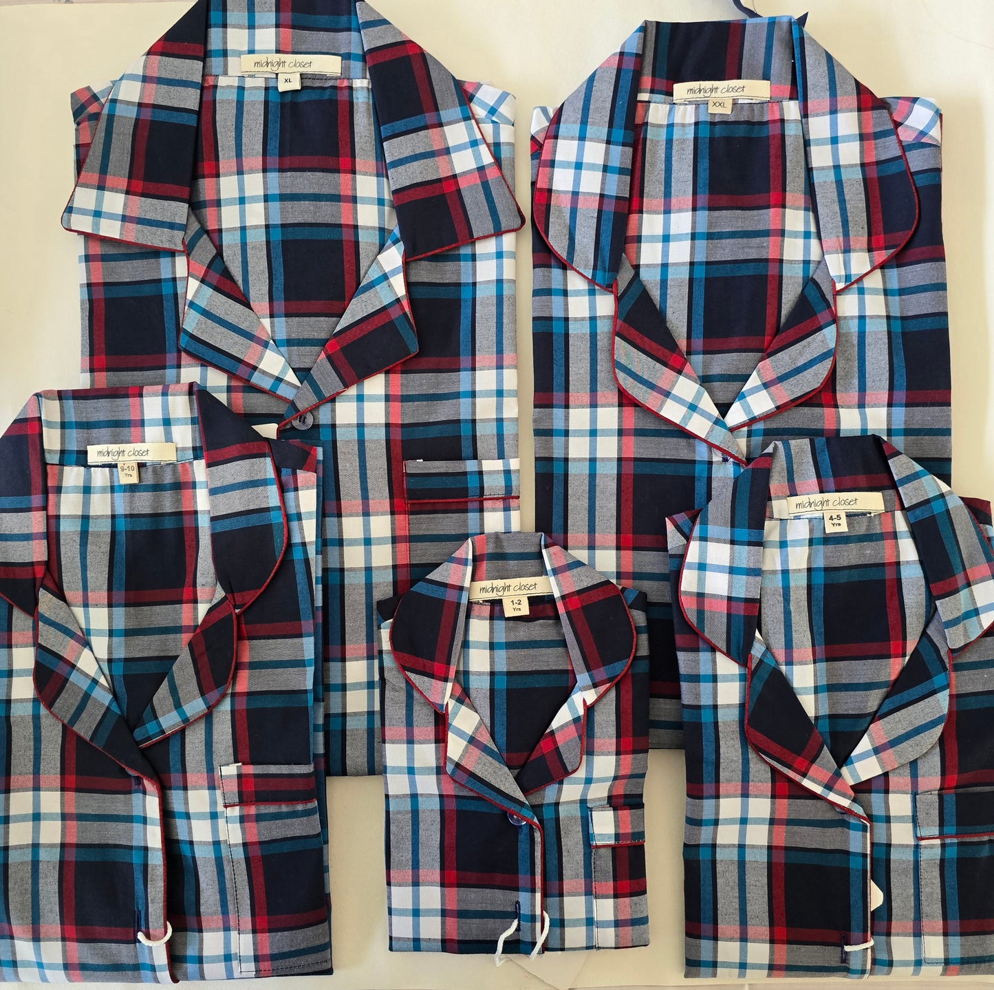 Red & black checkered pj set
