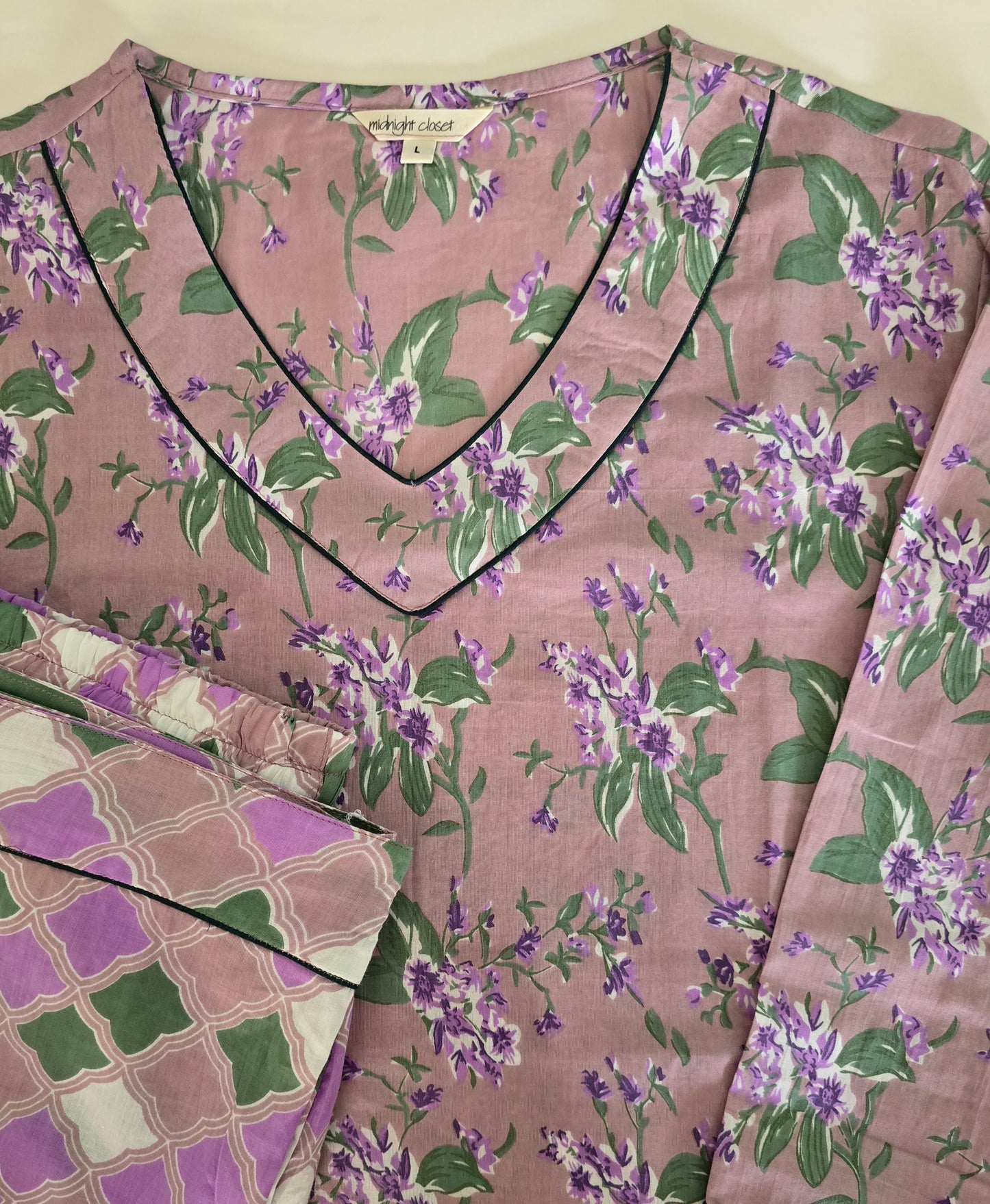 Lavender bloom loungewear set