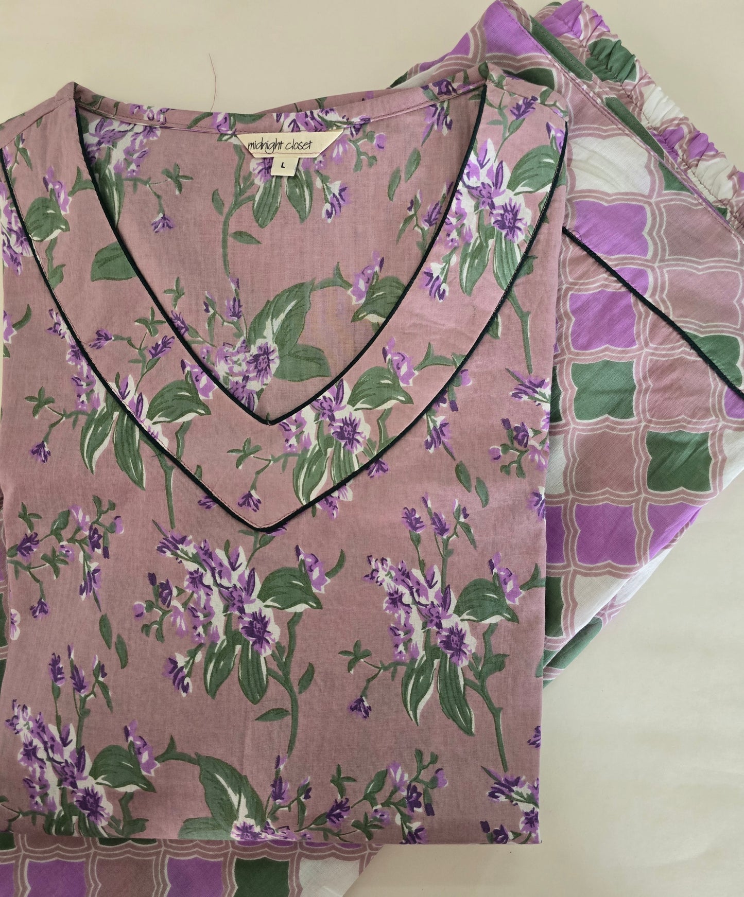 Lavender bloom loungewear set