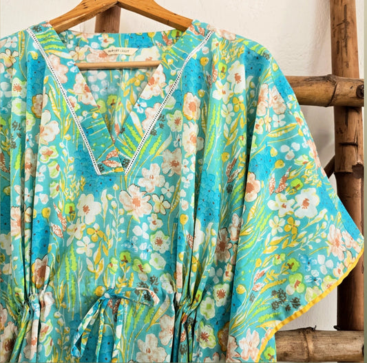 Blue Flora kaftan