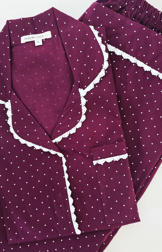 Berry polka pj set