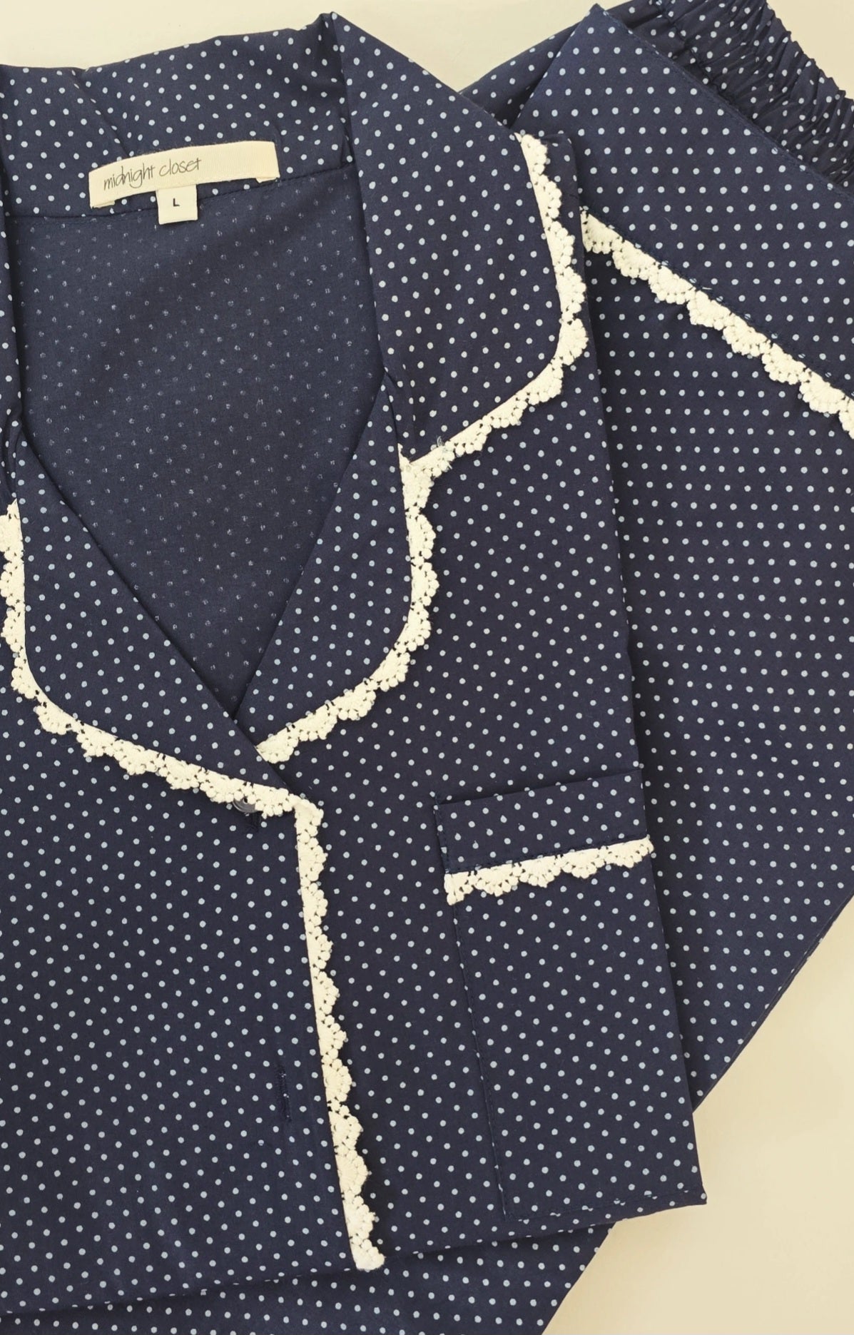 Midnight polka pj set