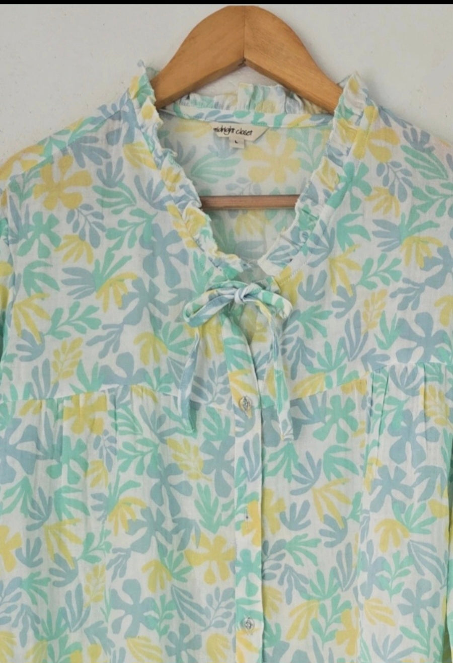 Mint breeze floral pj set