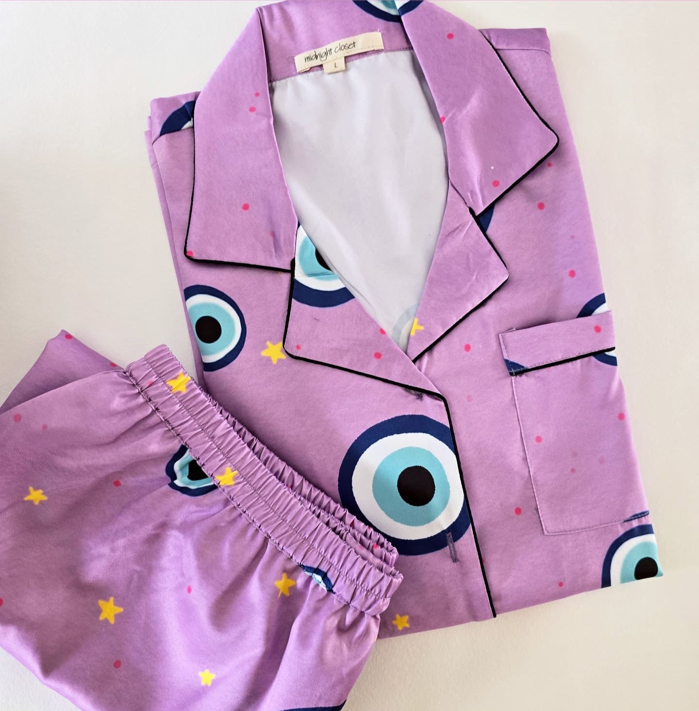 Purple evil eye pj set