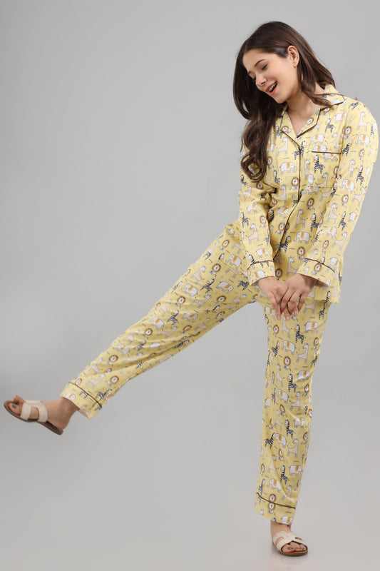 Yellow animal print