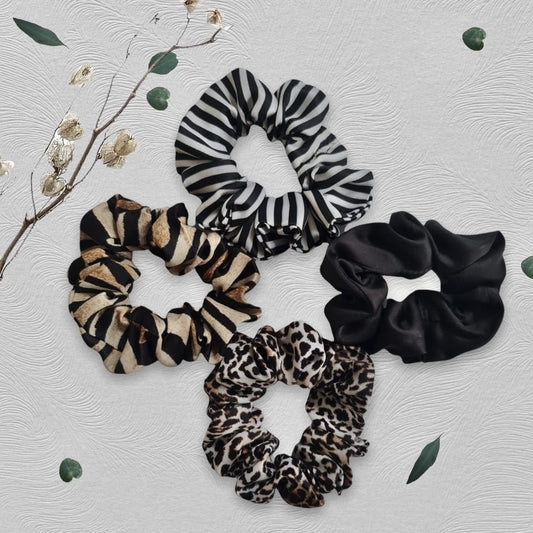 Satin scrunchie (set of 4)