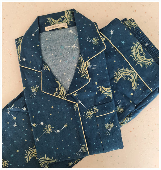 Constellation flannel pj set