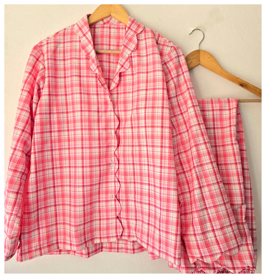 Checks and scallops pj set