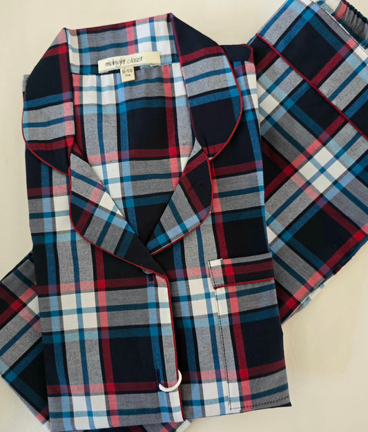 Red & black checkered pj set