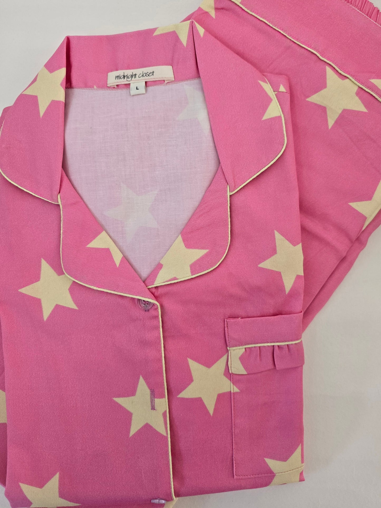 Pink starry pop pj set