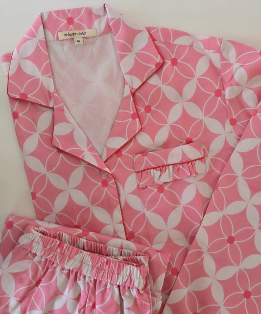 Pink flora pj set