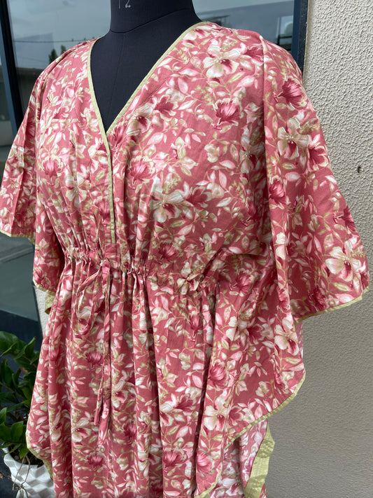 Blush floral kaftan