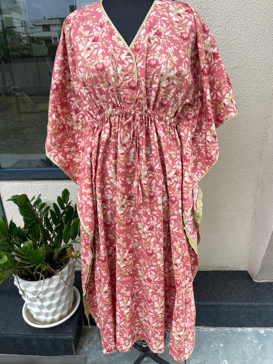 Blush floral kaftan