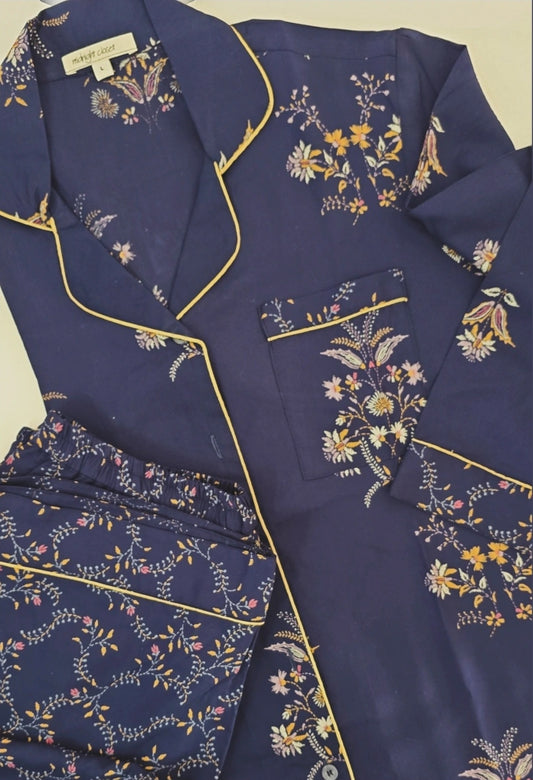 Midnight blossom pj set