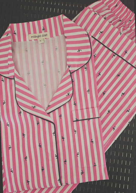 Flamingo striped pj set