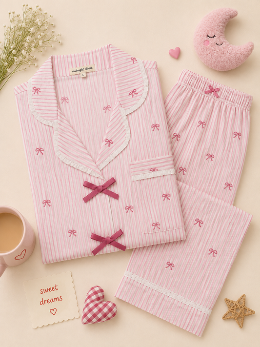 Red bow affair pj set
