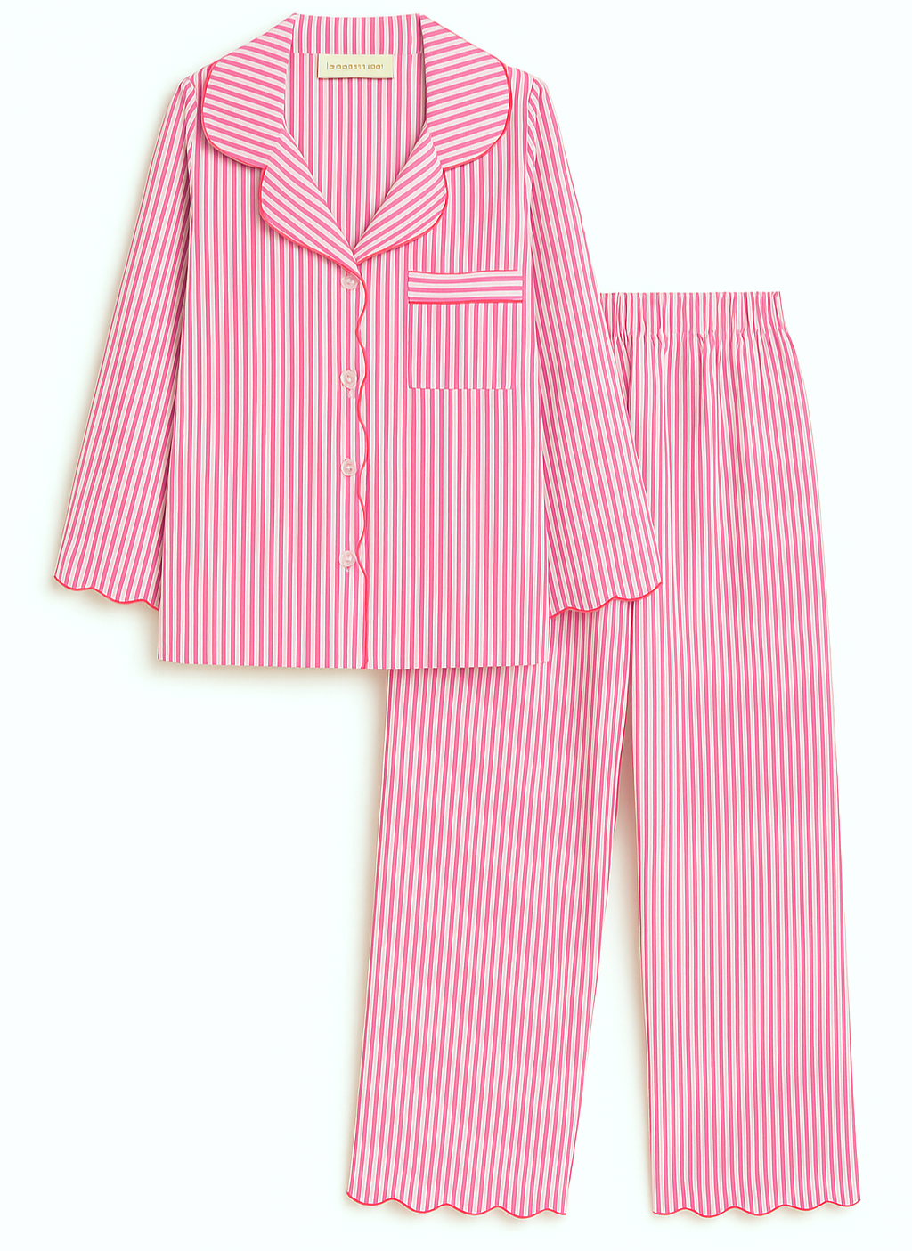 Pink wink scalloped pj set
