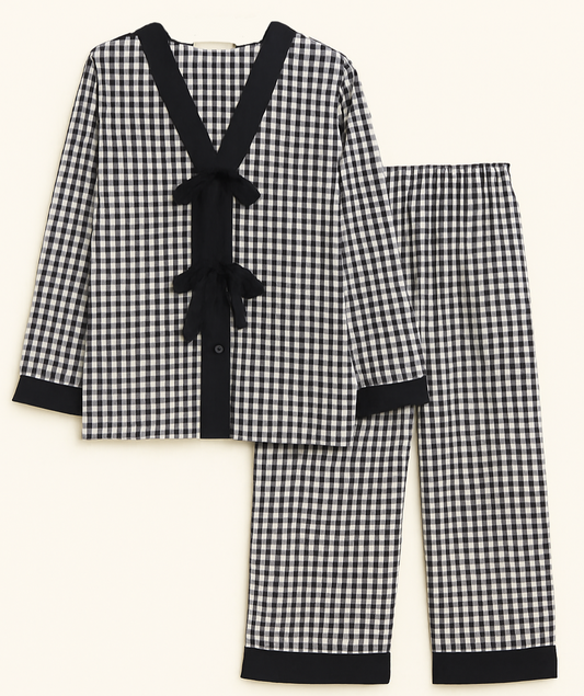 Checkmate bow pj set