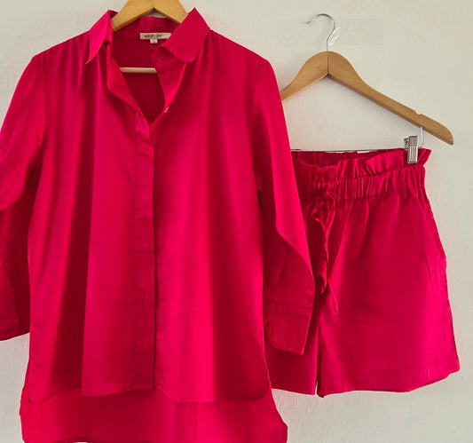 Hot pink resort wear set
