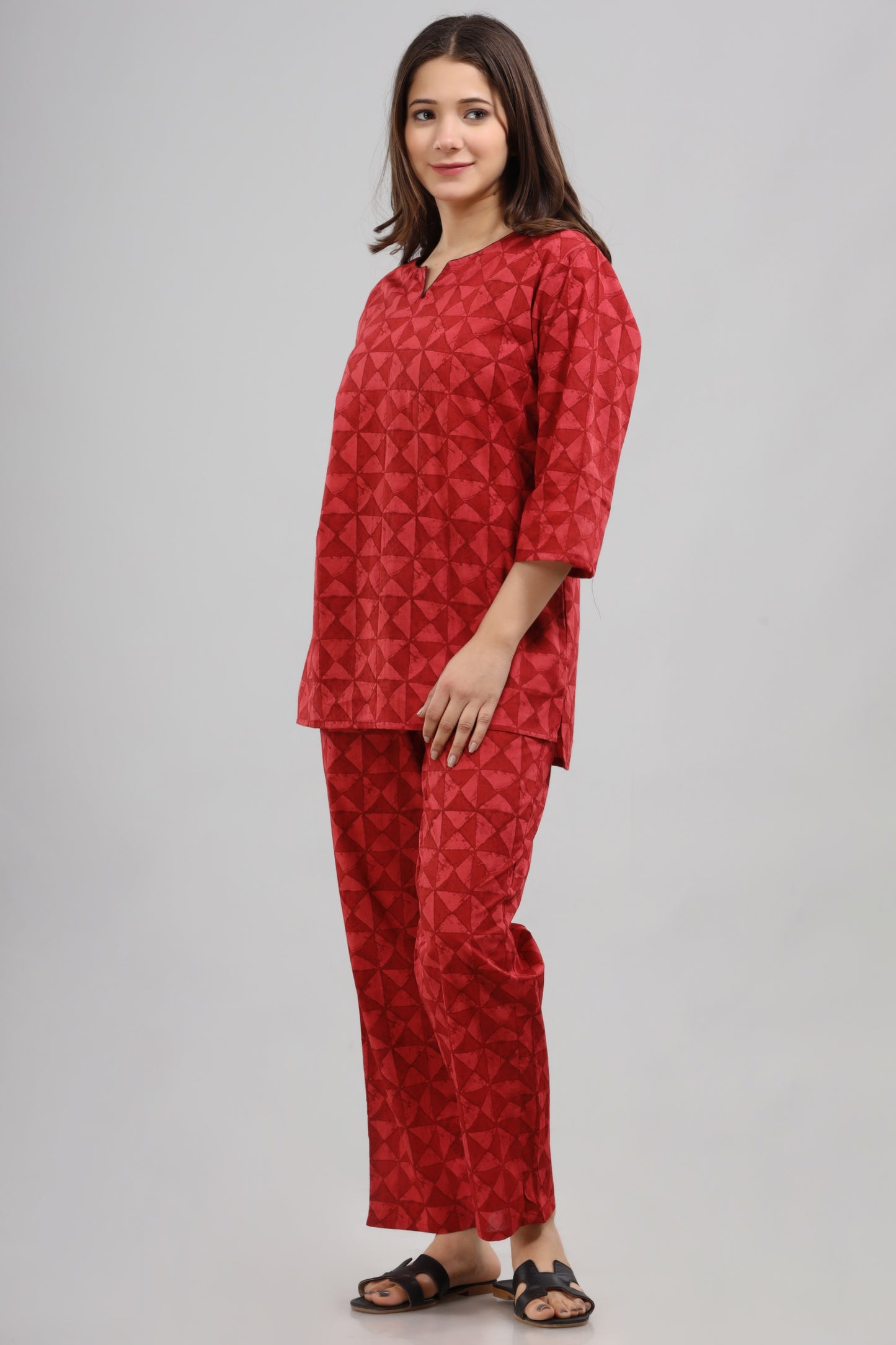 Red printed loungwear
