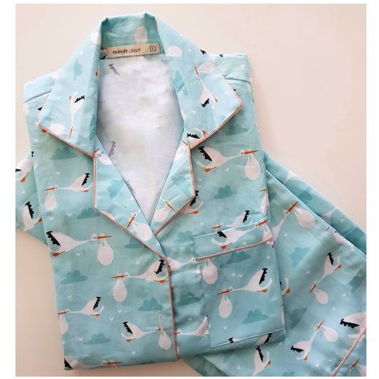 Blue bird print